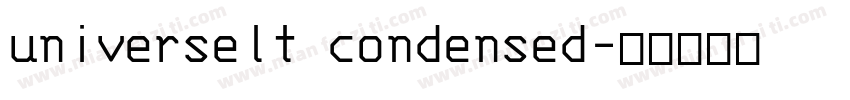 universelt condensed字体转换